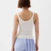 Camiseta sin mangas de pijama con canalé fino