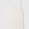 Camiseta sin mangas de pijama con canalé fino