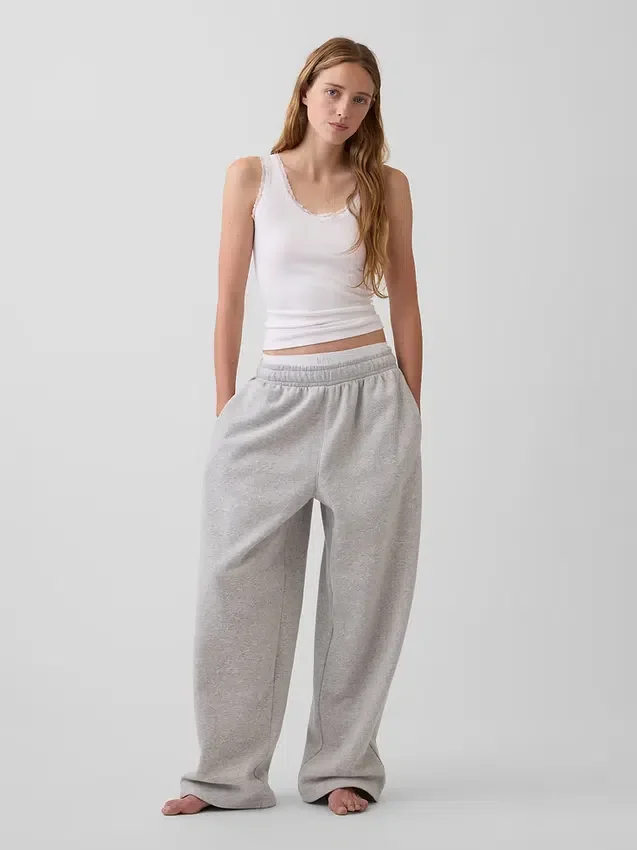 Camiseta sin mangas de pijama con ribete de encaje y costuras finas