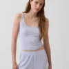 Camiseta sin mangas de pijama de modal acanalado, muy suave