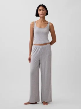 Camiseta sin mangas de pijama de modal acanalado, muy suave