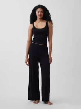 Camiseta sin mangas de pijama de modal acanalado, muy suave