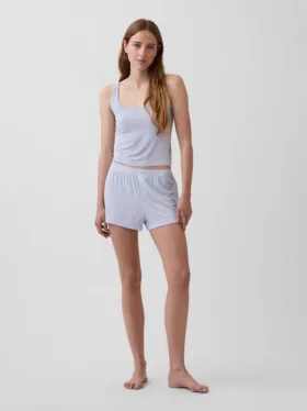 Camiseta sin mangas de pijama de modal acanalado, muy suave
