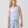 Camiseta sin mangas de pijama de punto acanalado reciclado para niños