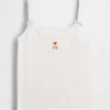 Camiseta sin mangas de pijama de punto acanalado reciclado para niños
