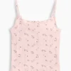 Camiseta sin mangas de punto acanalado con efecto calado para niños