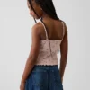 Camiseta sin mangas de punto acanalado con efecto calado para niños