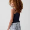 Camiseta sin mangas de punto acanalado con efecto calado para niños