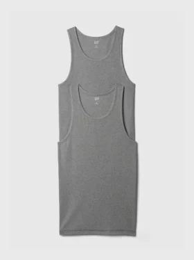 Camiseta sin mangas de punto acanalado (paquete de 2)