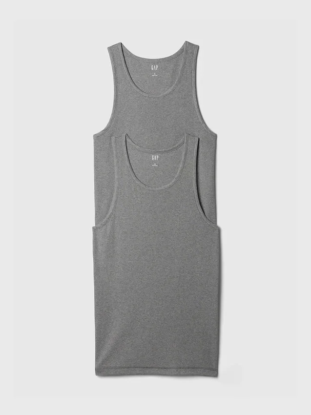 Camiseta sin mangas de punto acanalado (paquete de 2)