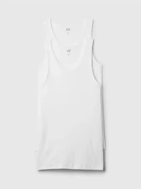 Camiseta sin mangas de punto acanalado (paquete de 2)