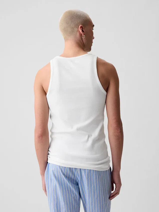 Camiseta sin mangas de punto acanalado (paquete de 2)