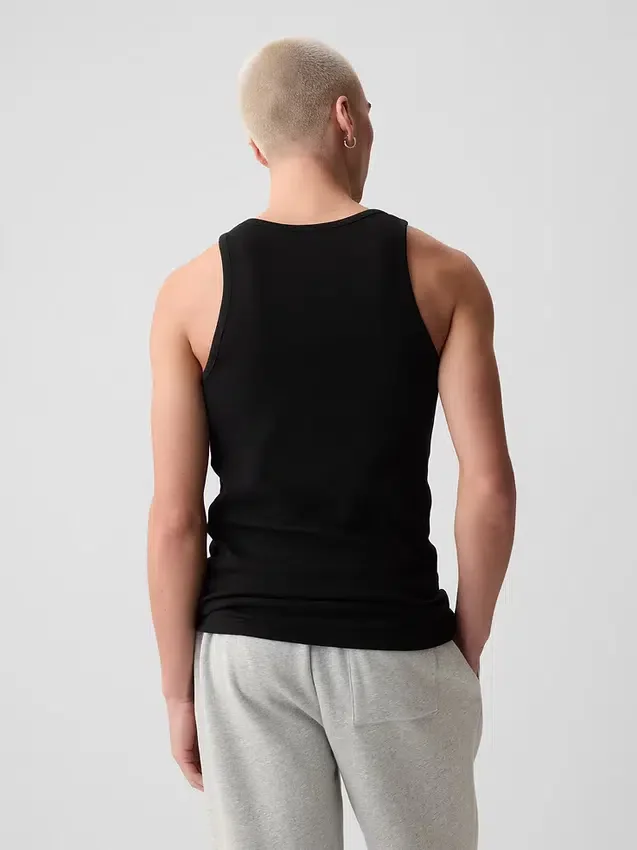 Camiseta sin mangas de punto acanalado (paquete de 2)