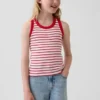 Camiseta sin mangas de punto acanalado para niños