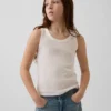 Camiseta sin mangas de punto acanalado para niños