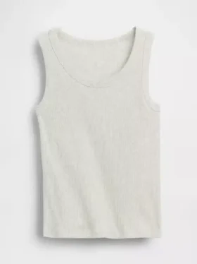 Camiseta sin mangas de punto acanalado para niños