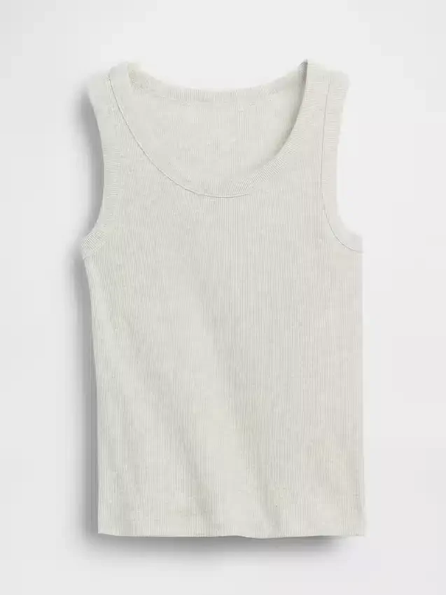 Camiseta sin mangas de punto acanalado para niños
