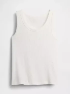 Camiseta sin mangas de punto acanalado para niños