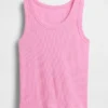 Camiseta sin mangas de punto acanalado para niños