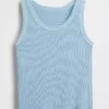 Camiseta sin mangas de punto acanalado para niños