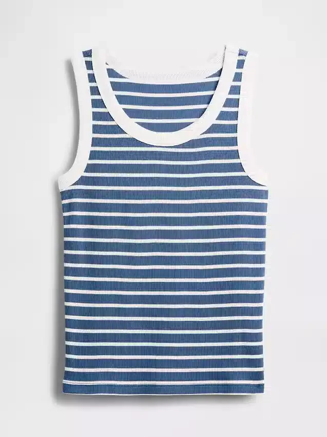 Camiseta sin mangas de punto acanalado para niños