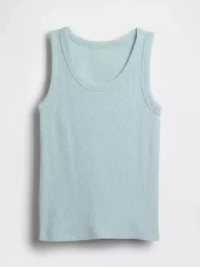 Camiseta sin mangas de punto acanalado para niños