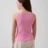 Camiseta sin mangas de punto acanalado para niños