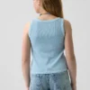 Camiseta sin mangas de punto acanalado para niños