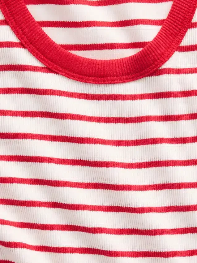 Camiseta sin mangas de punto acanalado para niños