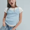 Camiseta sin mangas de punto acanalado para niños