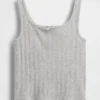 Camiseta sin mangas de punto calado para niños