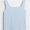 Camiseta sin mangas de punto calado para niños