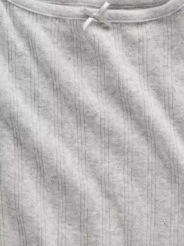 Camiseta sin mangas de punto calado para niños