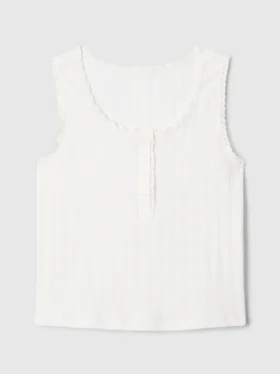 Camiseta sin mangas de punto calado para niños GAP × DôEn