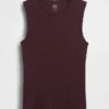 Camiseta sin mangas de punto pointelle