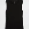 Camiseta sin mangas de punto pointelle