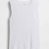 Camiseta sin mangas de punto pointelle