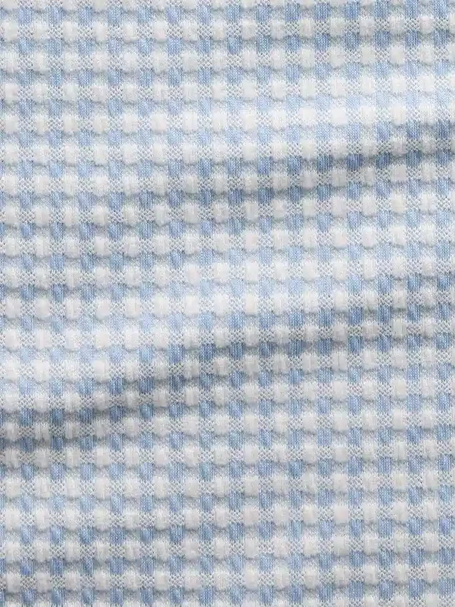 Camiseta sin mangas de punto pointelle a cuadros