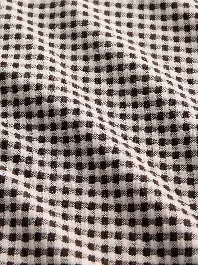 Camiseta sin mangas de punto pointelle a cuadros