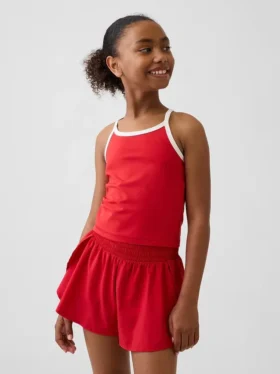 Camiseta sin mangas deportiva con espalda nadadora para niños