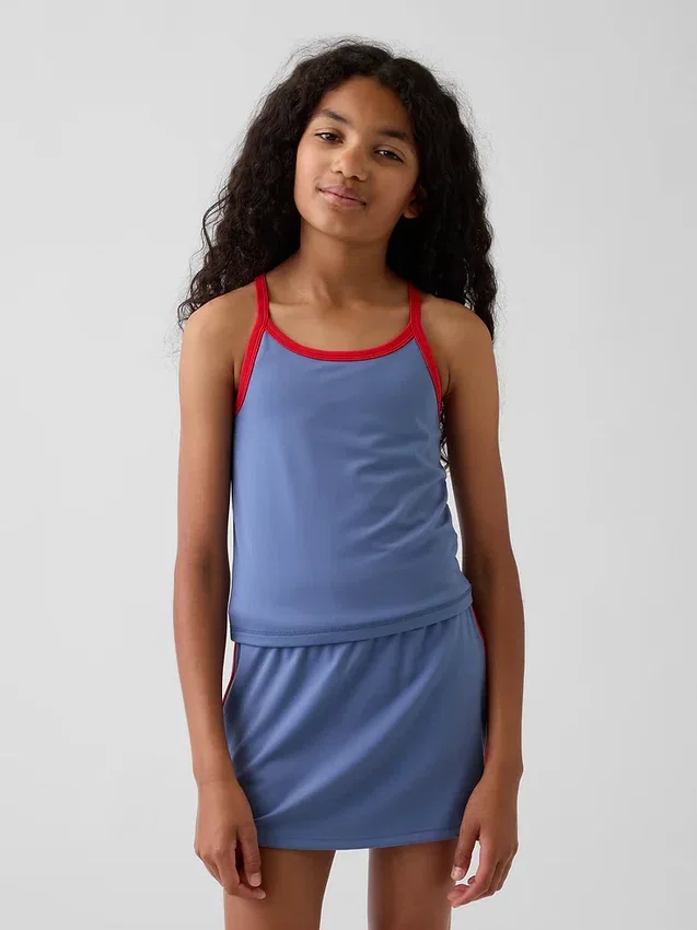 Camiseta sin mangas deportiva con espalda nadadora para niños