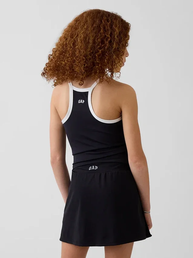 Camiseta sin mangas deportiva con espalda nadadora para niños