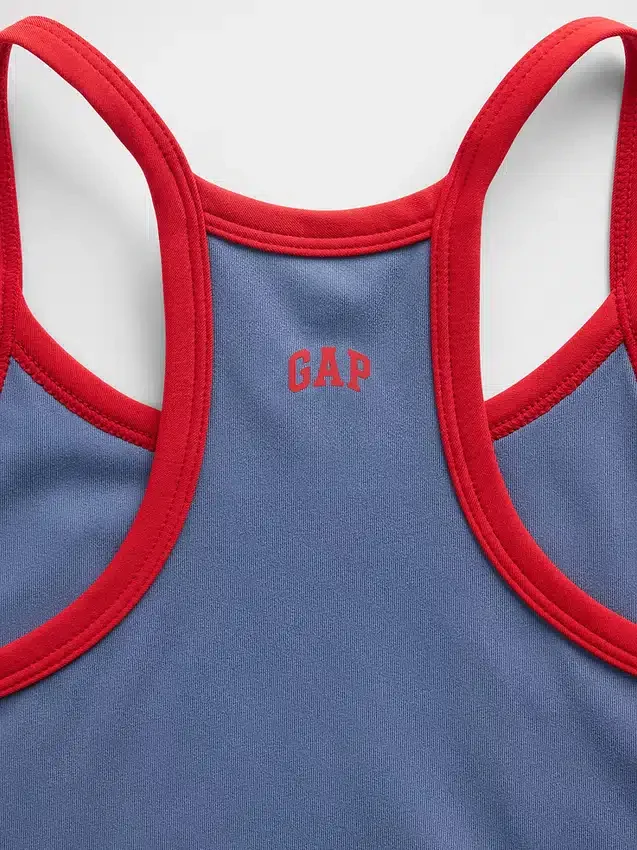 Camiseta sin mangas deportiva con espalda nadadora para niños