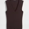 Camiseta sin mangas moderna con cuello en V