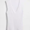 Camiseta sin mangas moderna con cuello en V