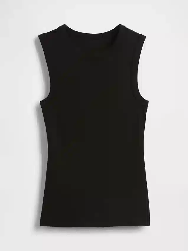 Camiseta sin mangas moderna de cuello redondo