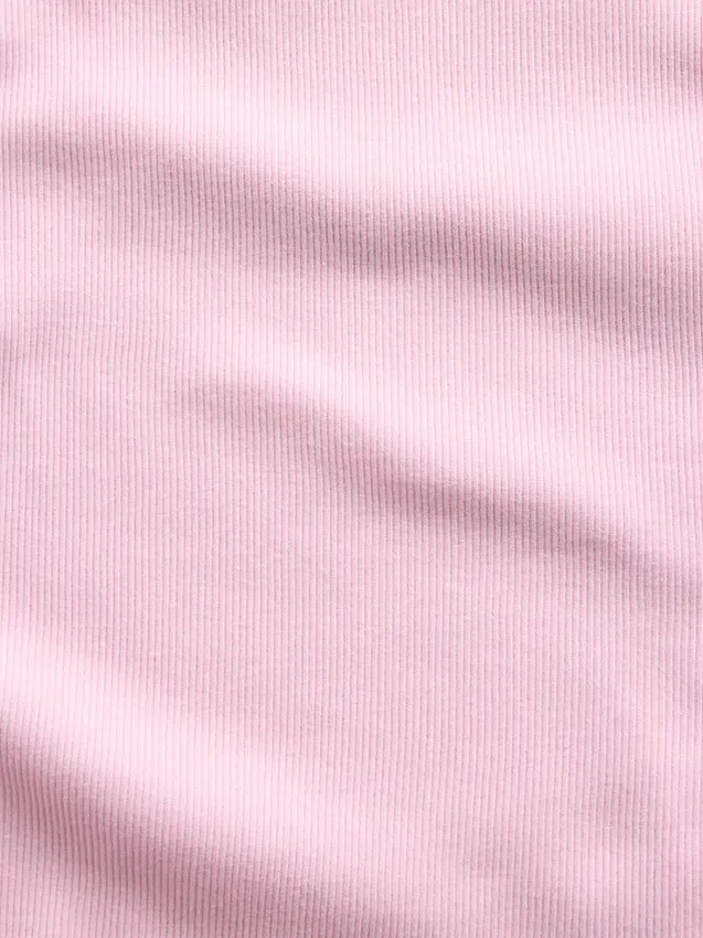 Camiseta sin mangas para niños con cuello cuadrado y tejido acanalado
