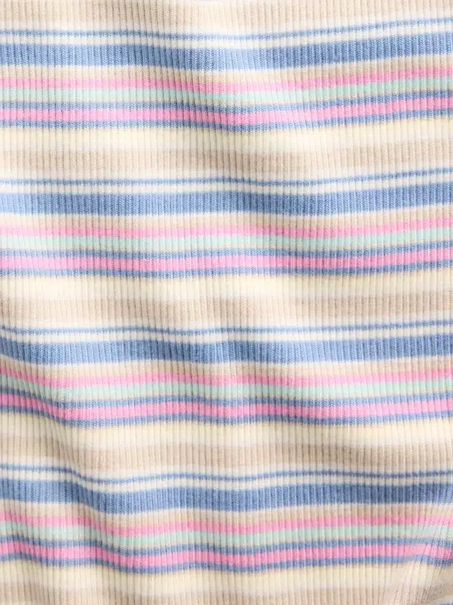 Camiseta sin mangas para niños con cuello cuadrado y tejido acanalado