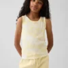 Camiseta sin mangas para niños con efecto tie-dye y tejido acanalado