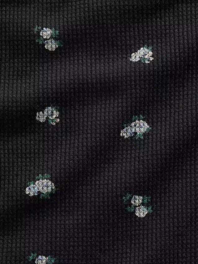 Camiseta sin mangas para niños con ribete de encaje y tejido tipo waffle